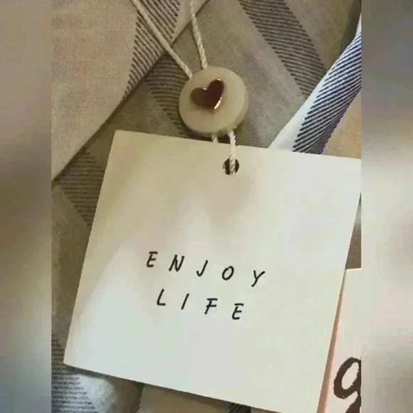 NWT Grand & Greene Top | Blue and White Striped | Short Sleeve | Small - Picture 9 of 9